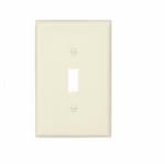 Eaton Wiring 1-Gang Toggle Wall Plate, Mid-Size, Light Almond