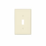 Eaton Wiring 1-Gang Toggle Wall Plate, Mid-Size, Polycarbonate, Light Almond