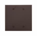 Eaton Wiring 2-Gang Blank Wall Plate, Mid-Size, Polycarbonate, Brown