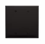 Eaton Wiring 2-Gang Blank Wall Plate, Mid-Size, Polycarbonate, Black