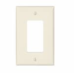 Eaton Wiring 1-Gang Decora Wall Plate, Mid-Size, Polycarbonate, Light Almond