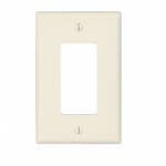 Eaton Wiring 1-Gang Decora Wall Plate, Mid-Size, Polycarbonate, Light Almond