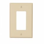 Eaton Wiring 1-Gang Decora Wall Plate, Mid-Size, Polycarbonate, Ivory