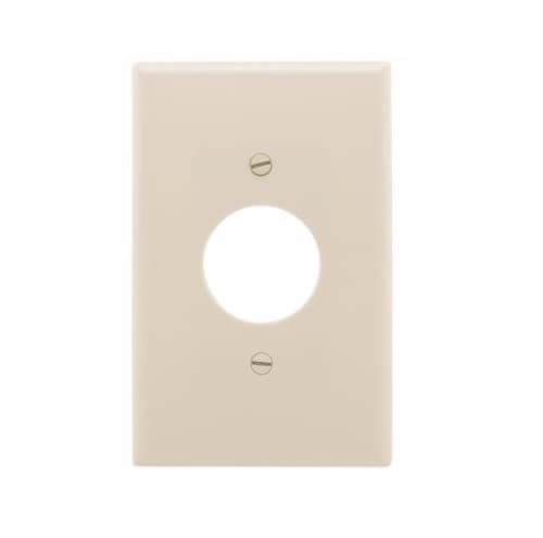 Eaton Wiring 1-Gang Power Outlet Wall Plate, Mid-Size, 1.40" Hole, Almond