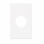 Eaton Wiring 1-Gang Power Outlet Wall Plate, Mid-Size, 1.40" Hole, White
