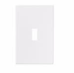 Eaton Wiring 1-Gang Toggle Wall Plate, Mid-Size, Screwless, White
