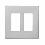 Eaton Wiring 2 Gang Screwless Wallplate, Silver Granite Finish