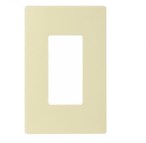 Eaton Wiring 1-Gang Decora Wall Plate, Mid-Size, Screwless, Almond