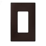 Eaton Wiring 1-Gang Decora Wall Plate, Mid-Size, Screwless, Polycarbonate, Oil Rubbed Bronze