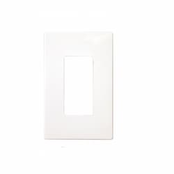 Eaton Wiring 1-Gang Decorator Wall Plate, Mid-Size, Screwless, White