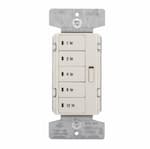 Eaton Wiring 1800W Hour Timer, 5-Button, Single-Pole, Light Almond