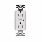 Eaton Wiring 15 Amp Z-Wave Plus Duplex Receptacle, Tamper Resistant, White Satin