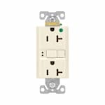 Eaton Wiring 20 Amp Hospital Grade GFCI Receptacle Outlet, Light Almond