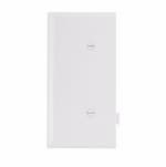 Eaton Wiring 1-Gang Sectional Wallplate, Mid-Size, Blank, End, White