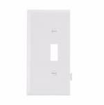 Eaton Wiring 1-Gang Sectional Wallplate, Mid-Size, Toggle, End, White