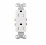 Eaton Wiring 15 Amp Duplex Receptacle, Decora, Tamper Resistant, White