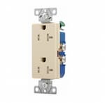 Eaton Wiring 20 Amp Duplex Receptacle, Decora, Tamper Resistant, Ivory