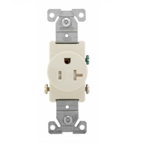 Eaton Wiring 20 Amp Single Receptacle, NEMA 5-20R, Tamper Resistant, Almond