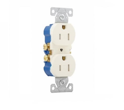 Eaton Wiring 15 Amp Duplex Receptacle, Tamper Resistant, 125V, Almond