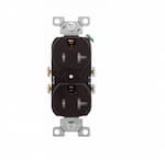 Eaton Wiring 20 Amp Duplex Receptacle, Tamper Resistant, NEMA 5-20R, Brown