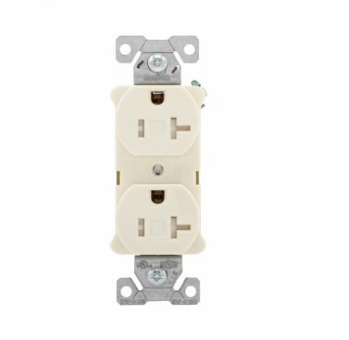 Eaton Wiring 20 Amp Duplex Receptacle, Tamper Resistant, 125V, Almond