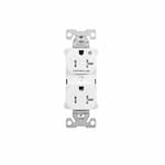 Eaton Wiring Arrow Hart 20 Amp Half Controlled Duplex Receptacle, Tamper Resistant, White