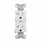 Eaton Wiring 20 Amp Duplex Receptacle, Tamper Resistant, 125V, White