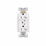 Eaton Wiring Arrow Hart 20 Amp Duplex Receptacle, Tamper Resistant, Construction Grade, White