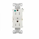 Eaton Wiring 15 Amp Duplex Receptacle, Flush Mount, 2-Pole, White