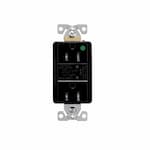 Eaton Wiring 15 Amp Surge Protection Receptacle w/Audible Alarm & LED Indicators, Black