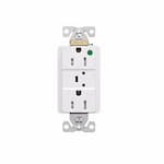 Eaton Wiring 15 Amp Surge Protection Receptacle, Hospital Grade, White