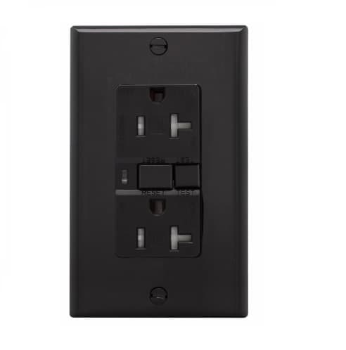 Eaton Wiring 20 Amp AFCI Receptacle w/ Light, Tamper Resistant, Black