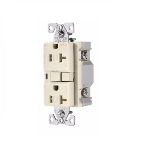 Eaton Wiring 20 Amp AFCI Receptacle w/ Light, Tamper Resistant, Light Almond