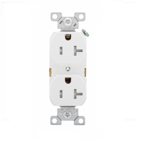 Eaton Wiring 20A TR CG MOD Duplex Receptacle, B&S, 2P3W, #14-10 AWG, 125V, White