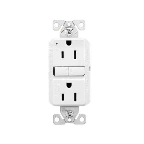 Eaton Wiring 15A TR Slim Self-Test GFCI Receptacle Outlet, 125V, White, 3 Pack