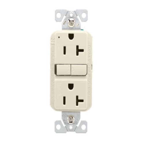 Eaton Wiring 20A TR Slim GFCI Receptacle Outlet, Retail Box, #14-10 AWG, 125V, LA