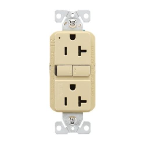 Eaton Wiring 20A TR Slim GFCI Receptacle Outlet, Retail Box, #14-10 AWG, 125V, IV