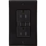 Eaton Wiring 15 Amp Tamper Resistant Duplex GFCI NAFTA-Compliant Outlet, Black