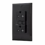 Eaton Wiring 20 Amp Tamper Resistant Duplex GFCI NAFTA-Compliant Outlet, Black