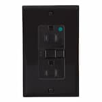 Eaton Wiring 15 Amp Tamper Resistant Hospital Grade GFCI Receptacle Outlet, Black