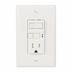 Eaton Wiring 15 Amp Tamper Resistant GFCI Outlet & Switch Combination, White