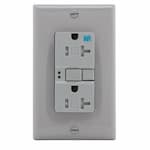 Eaton Wiring 20 Amp Tamper & Weather Resistant GFCI NAFTA-Compliant Outlet, Gray