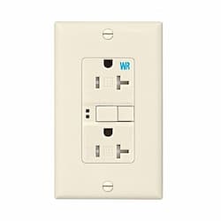 Eaton Wiring 20 Amp Tamper & Weather Resistant GFCI Receptacle Outlet, Ivory