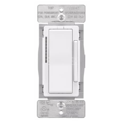 Eaton Wiring Wi-Fi Smart Dimmer Switch, Single-Pole, Multi-Way, 120V, White