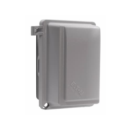 Eaton Wiring While-In-Use Weatherproof Extra-Duty Cover, 1G, H/V Mount, Gray