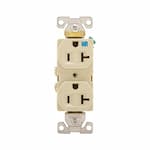 Eaton Wiring 20 Amp Weather Resistant NEMA 5-20R Duplex Receptacle Outlet, Ivory