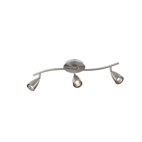 Eurofase 50W LED Track Fixture Adjustable, GU10, 3-Light, Satin Nickel