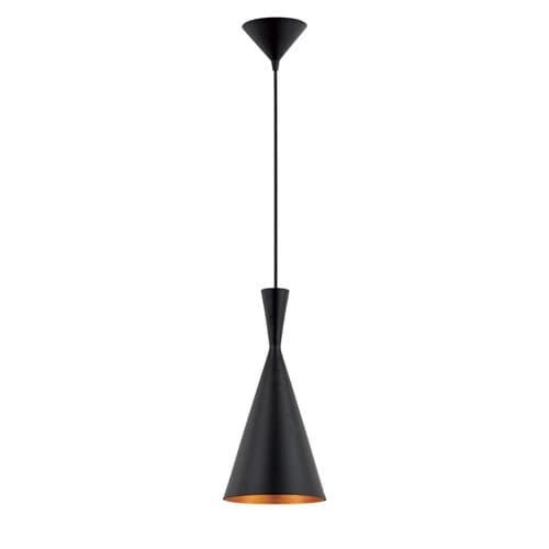 Eurofase 16-in 60W Hourglass Pendant, Dimmable, E26, 120V, Black