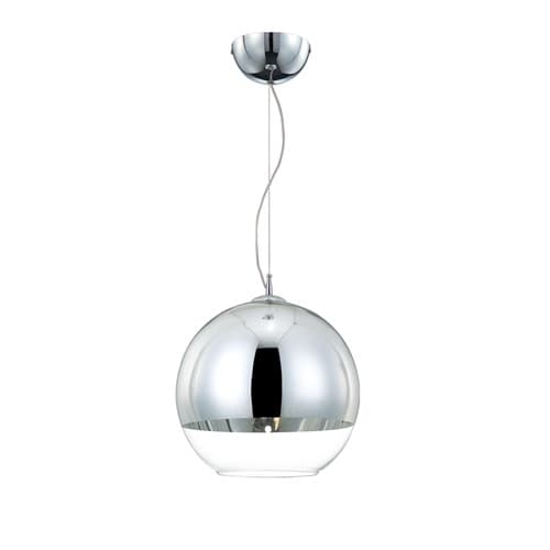 Eurofase 12-in 50W Pendant Orb, E26, DIM, 120V, Chrome