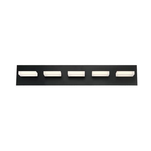 Eurofase 5 x 5W Olson Light LED Bathbar, 1435 lm, 120V, 3000K, Black